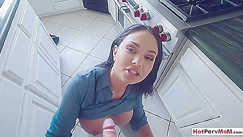 Short haired babe with toys